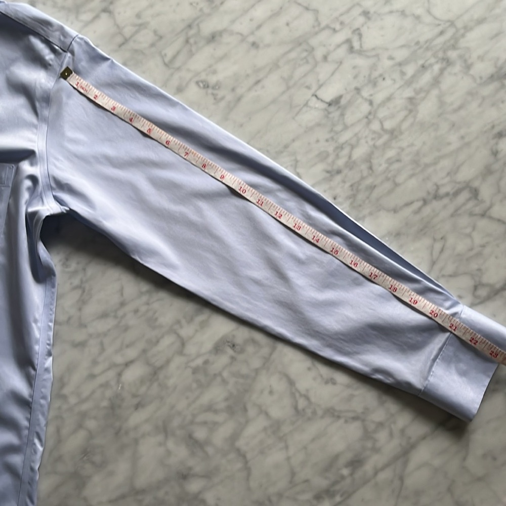 Proper Cloth Non-Iron Stretch Supima Light Blue Twill Dress Shirt - Custom Size - Picture 8 of 9